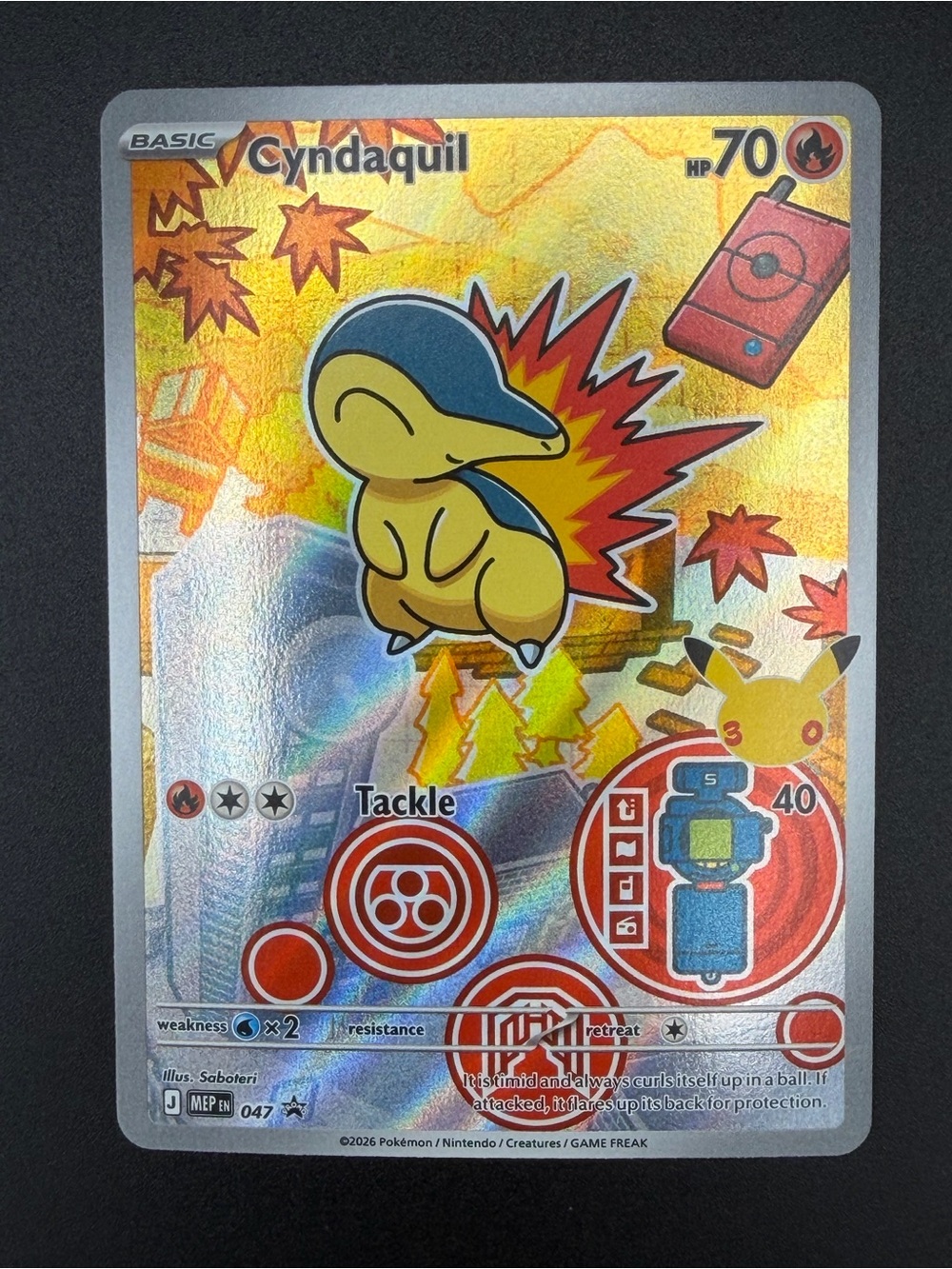 Cyndaquil 047 MEP Mega Evolution Promo Pokemon TCG Holo First Partners Series 2